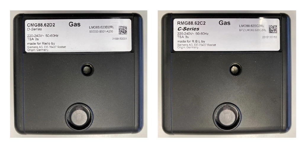 Official comparison: CMG88.62D2 and RMG88.62C2 labels.