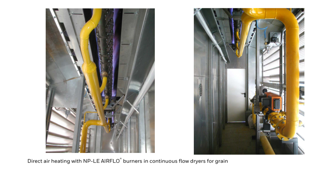 NP-LE AIRFLO in continuous-flow grain dryers. Manufacturer application example.